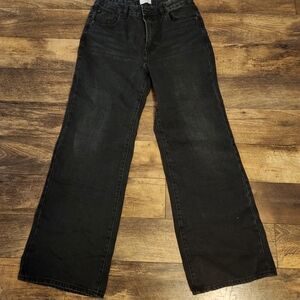 PacSun Black Flare Wide-Leg Jeans